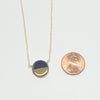 Medium Pebble Navy/Gold Necklace