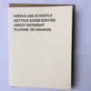 Hummus Letterpress Card