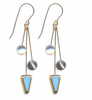 Blue Arrow Cluster Earrings