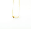Teeny Reed Gold and White Necklace