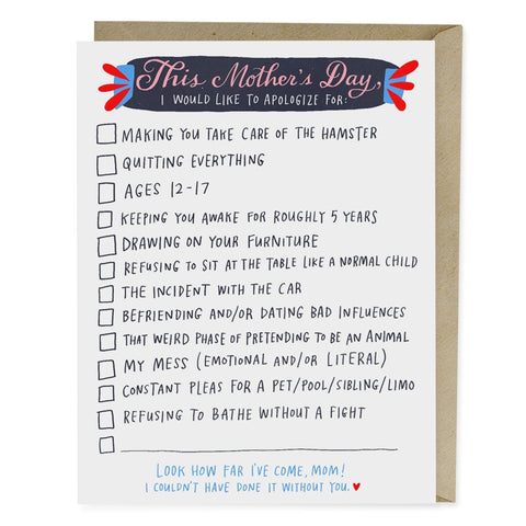 Checklist Mother's Day