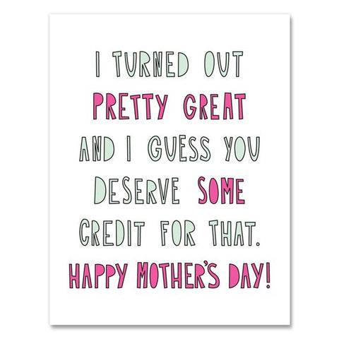 Pretty Great Mom Card