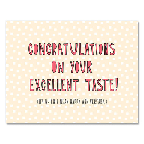 Congratulations Taste Card