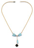 Blue Flower Glass Necklace