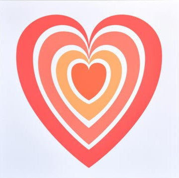Heart Screenprint - Red