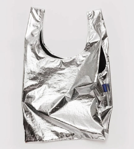Baggu Reusable Bag - Metallic Silver