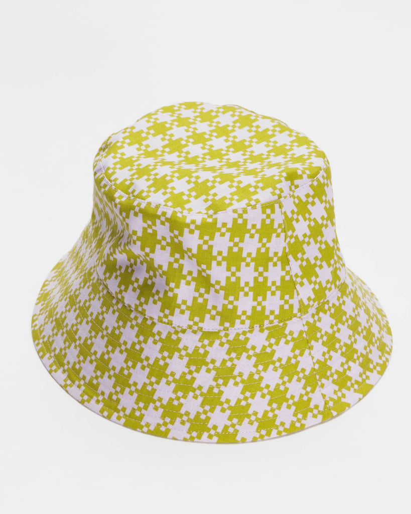 Bucket Hat - Pink Pistachio Pixel Gingham