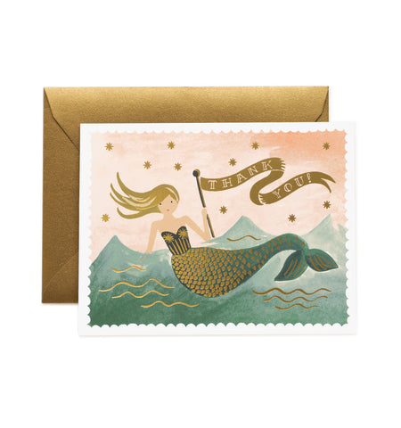 Mermaid Thank You Card