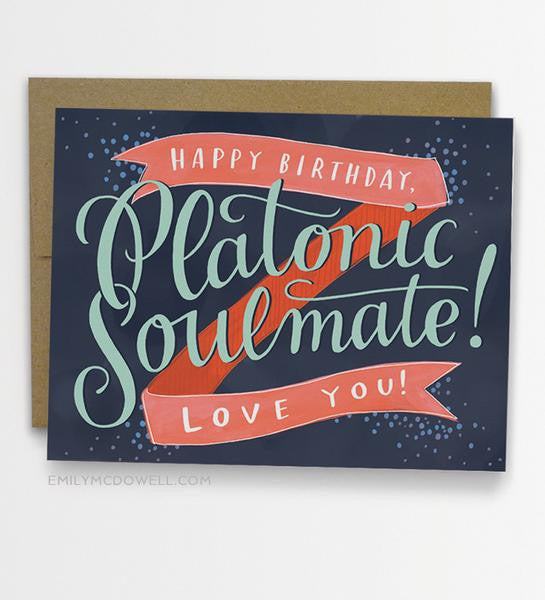 Platonic Soulmate Birthday Card