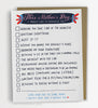 Checklist Mother's Day