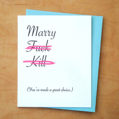 Marry Choice Card