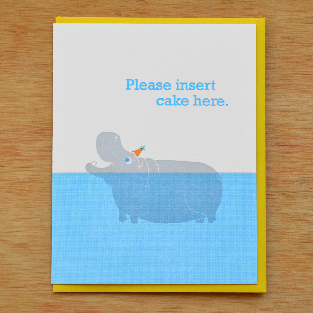 Birthday Hippo Card