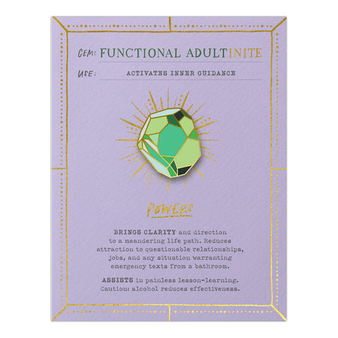 Functional Adultinite Gem Card w/ Pin