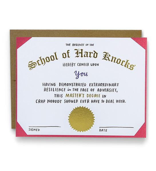 School of Hard Knocks Card