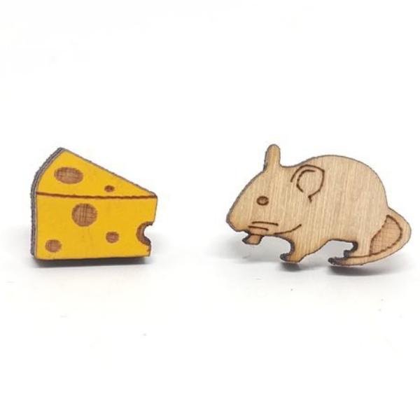 Mouse and Cheese Studs