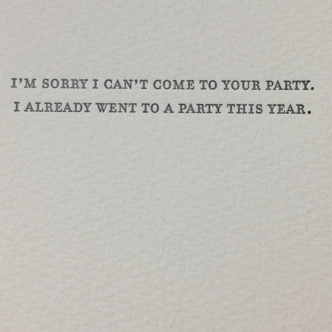 Party Decline Card