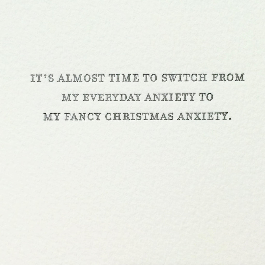 Holiday Anxiety Letterpress Card