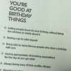 Birthday Things Letterpress Card