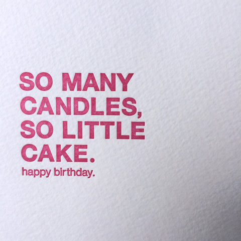Candles Birthday Letterpress Card