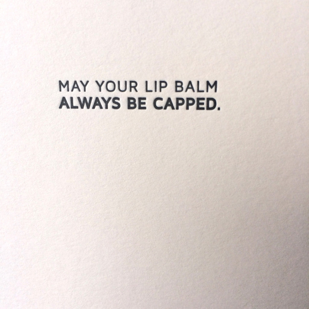 Lip Balm Letterpress Card