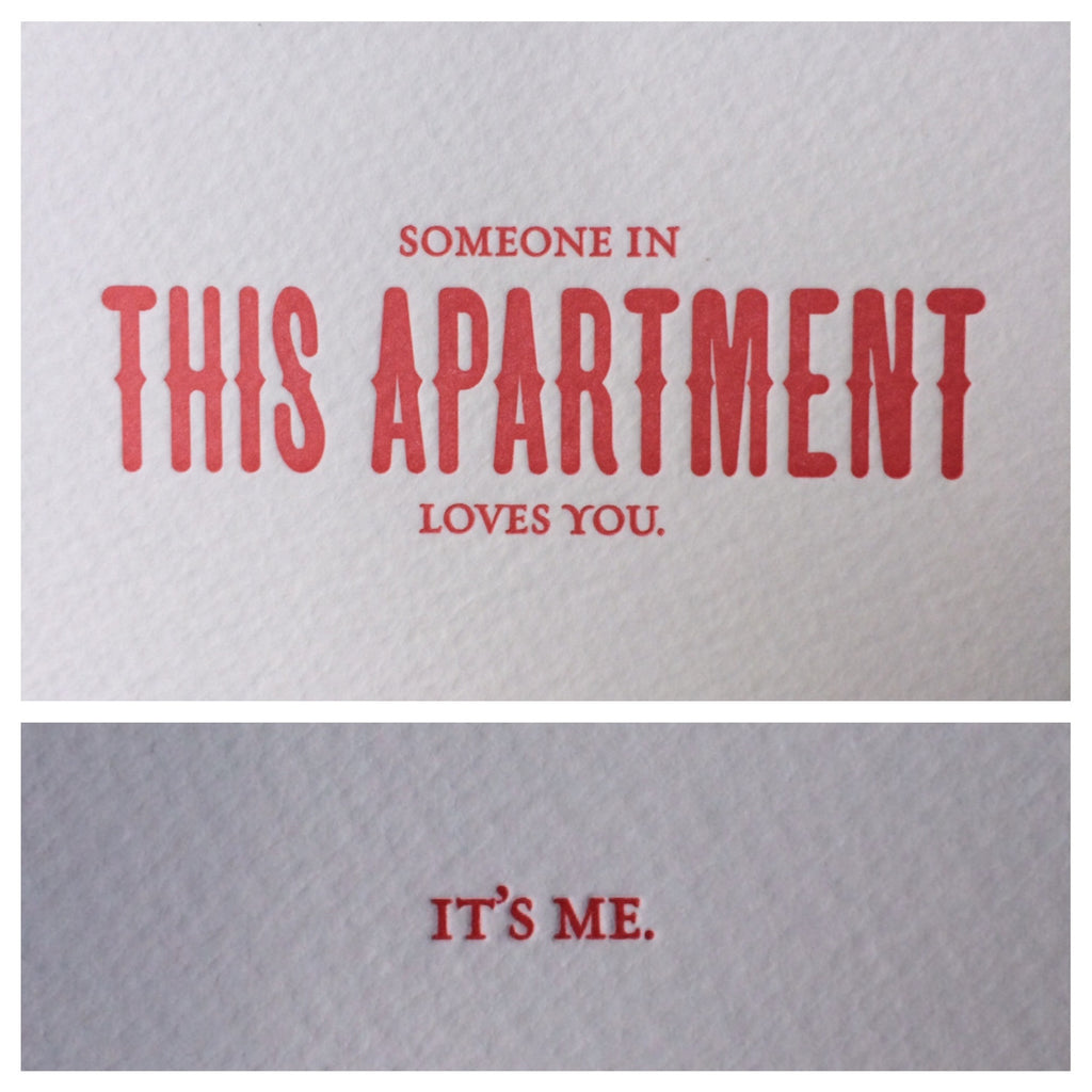 This Apartment Letterpress Card