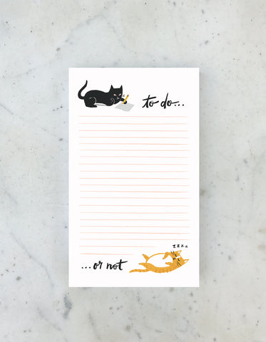 Cat To Do or Not Notepad
