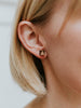 Square Triangle Stud Earrings - Mint