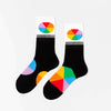Color Wheel Crew Socks