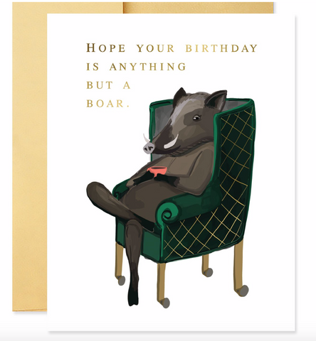 Boar Birthday Card