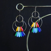 Rainbow Double Hoop Earrings