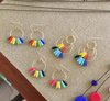 Rainbow Double Hoop Earrings