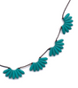 Blue Sweeps Deco Glass Necklace