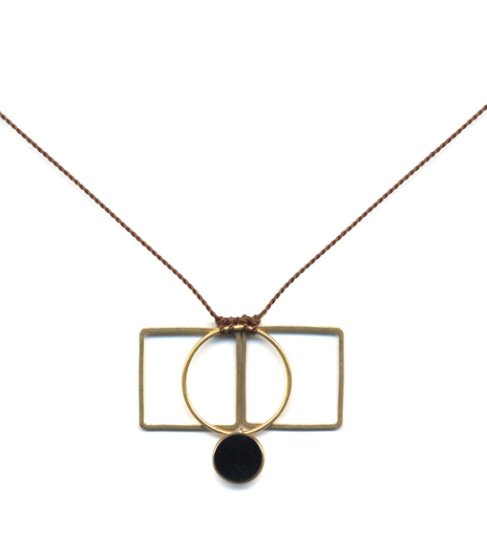 Circle Gets the Square Necklace
