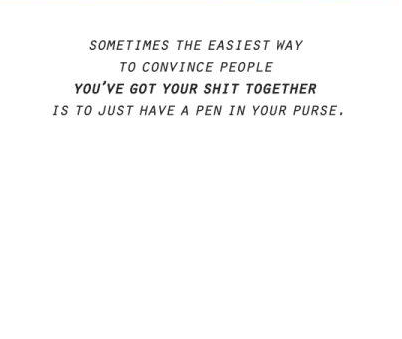 Pen in Your Purse Card