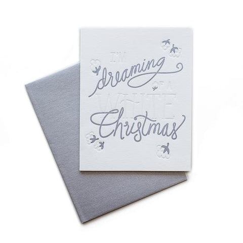 White (Cotton) Christmas Card