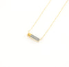 Teeny Reed Gold and Grey Necklace