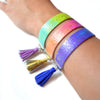 Ombre Painted Leather Cuff Bracelet
