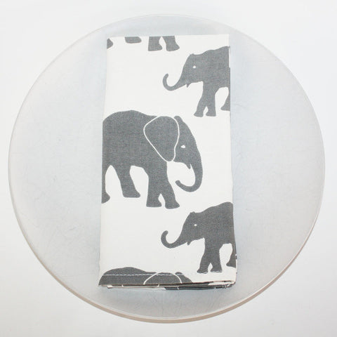 Napkin Set (4) - Organic Cotton Elephants