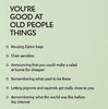 Old People Things Letterpress Card