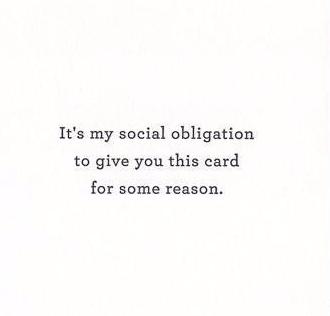 Social Obligation Card