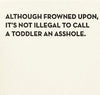 Asshole Toddler Card