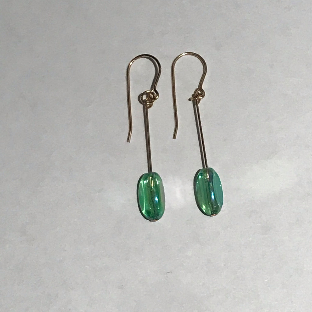 Iridescent Sea Glass Earrings