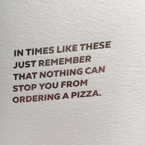 Pizza Letterpress Card