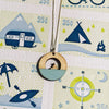 Sailboat Circle Necklace