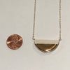 Large Half Pebble White and Gold Necklace