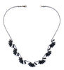 Black/White Sweeps Deco Glass Necklace