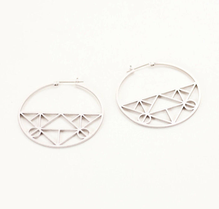 Geometric Hoops Earrings