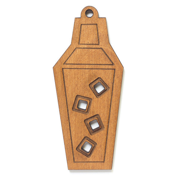 Cocktail Shaker Wood Ornament