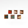 Square Triangle Stud Earrings - Soft Gold