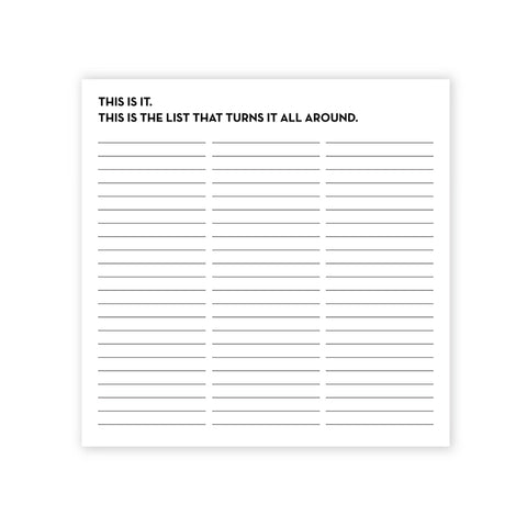 This is It List Pad